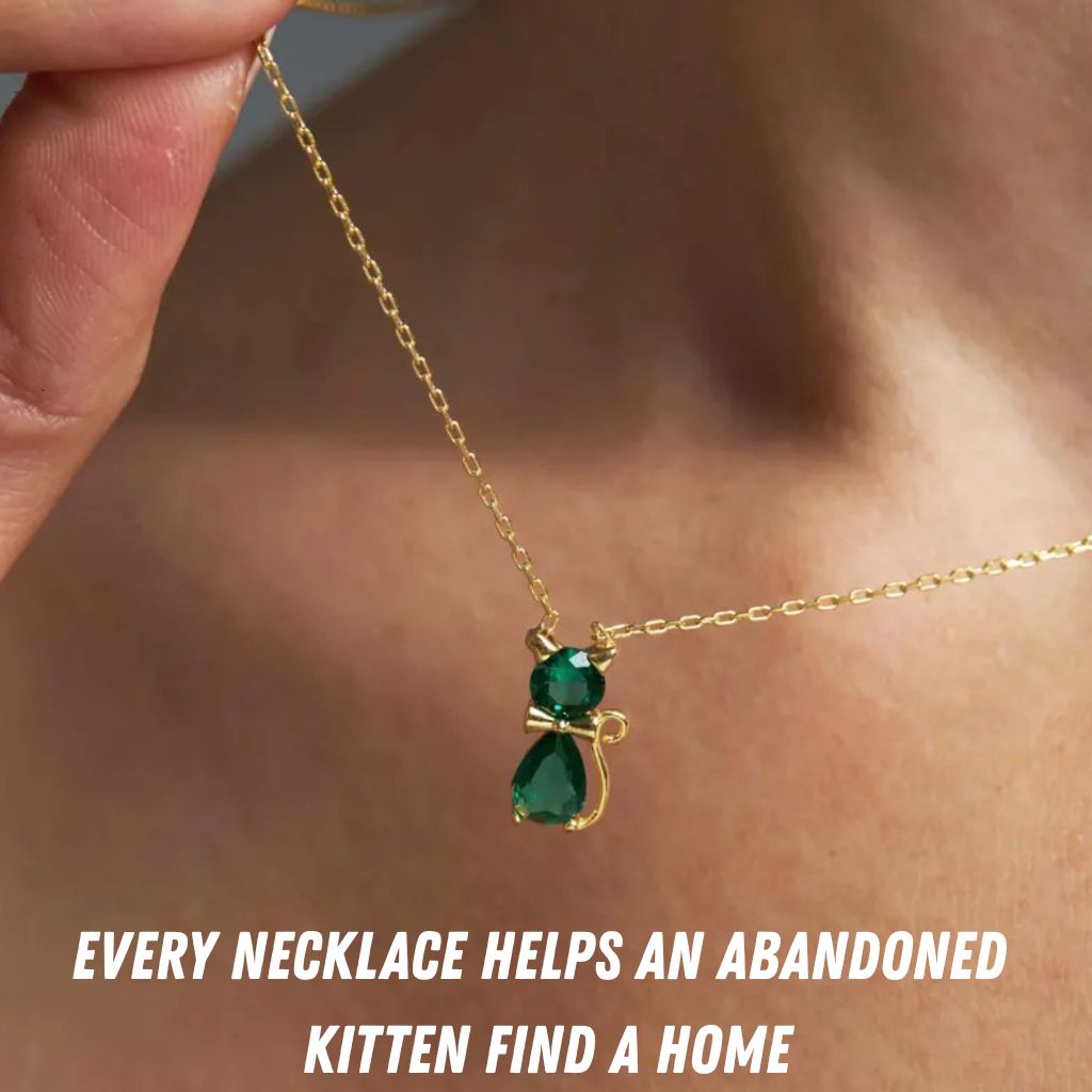 Emerald Kitten Necklace | Save A Kitten