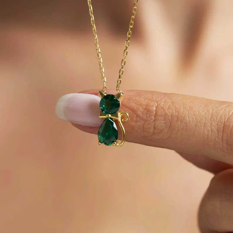 Emerald Kitten Necklace | Save A Kitten