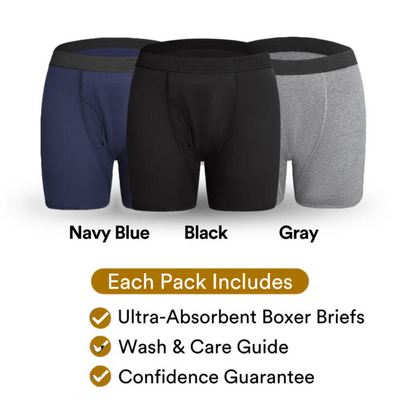DryGuard™ - Real Boxer Briefs. Built-In Leak Protection.