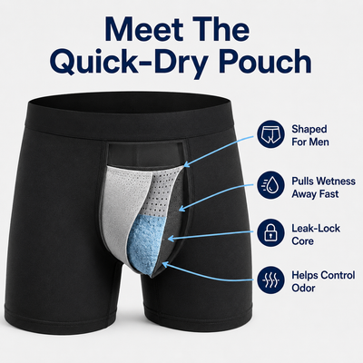 DryGuard™ Quick-Dry Incontinence Boxer Briefs