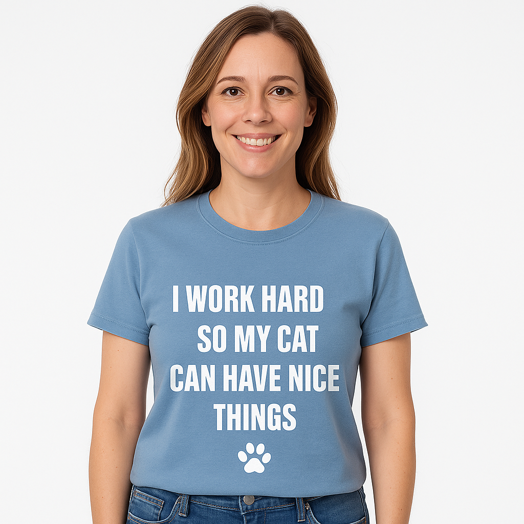 "I Work Hard" Cat Shirt | Save A Kitten