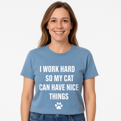 "I Work Hard" Cat Shirt | Save A Kitten
