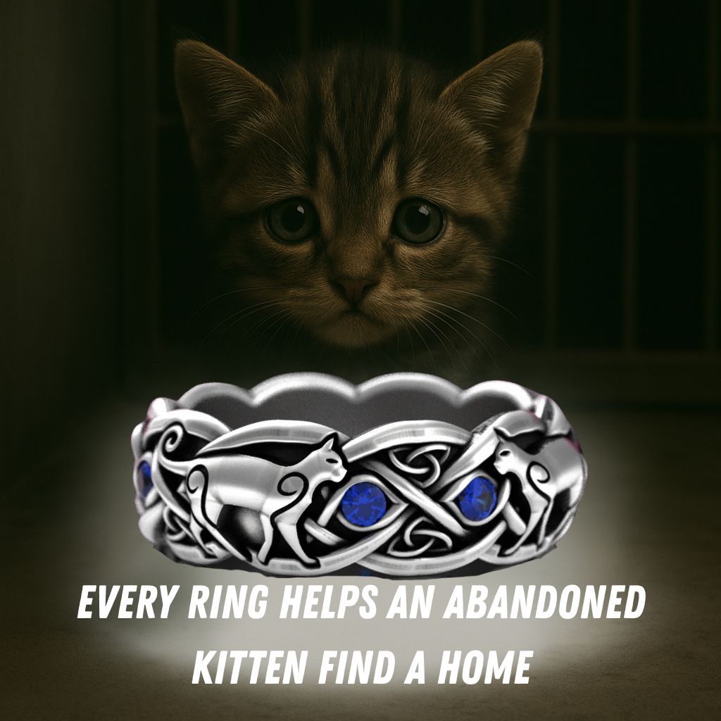Sapphire Kitten Ring | Save A Kitten