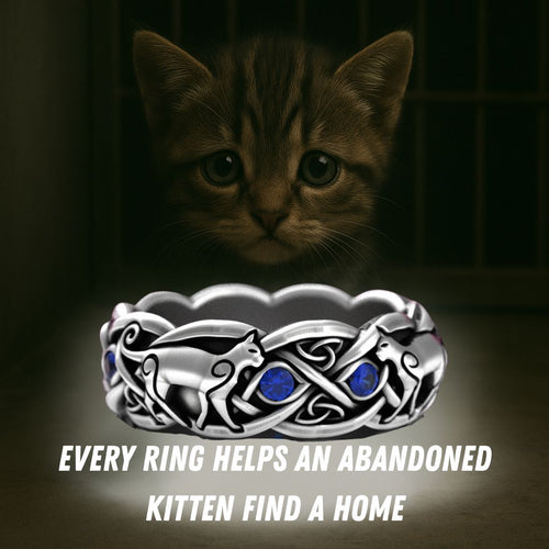 Sapphire Kitten Ring | Save A Kitten