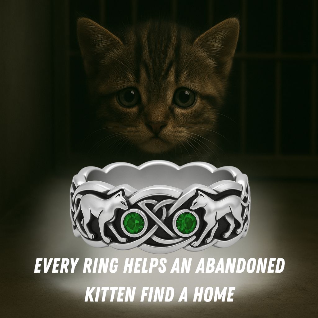 Emerald Kitten Ring | Save A Kitten