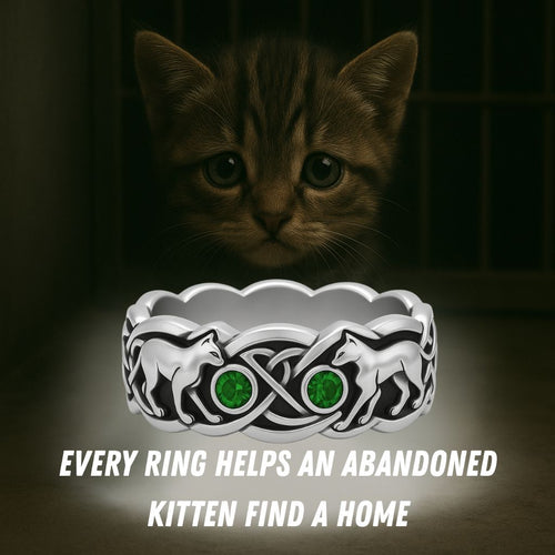 Emerald Kitten Ring | Save A Kitten