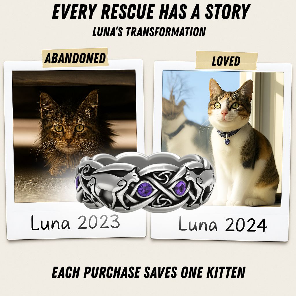 Amethyst Kitten Ring | Save A Kitten