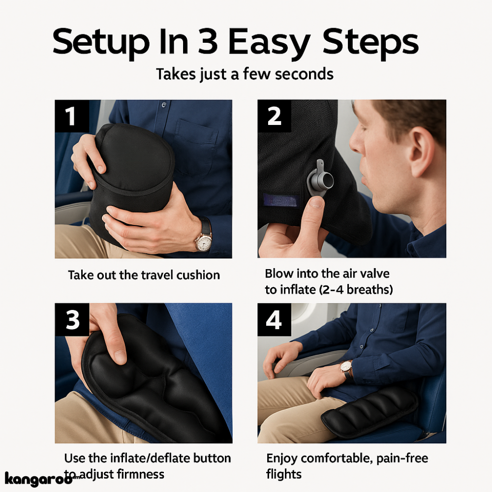 TravelPro- Orthopedic Travel Cushion For Longer Travel