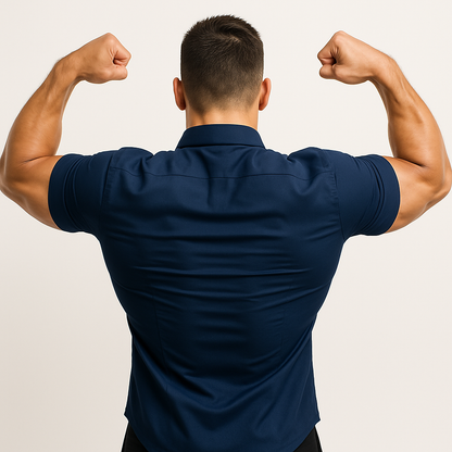 Men's Short Sleeve Stretch Dress Shirt