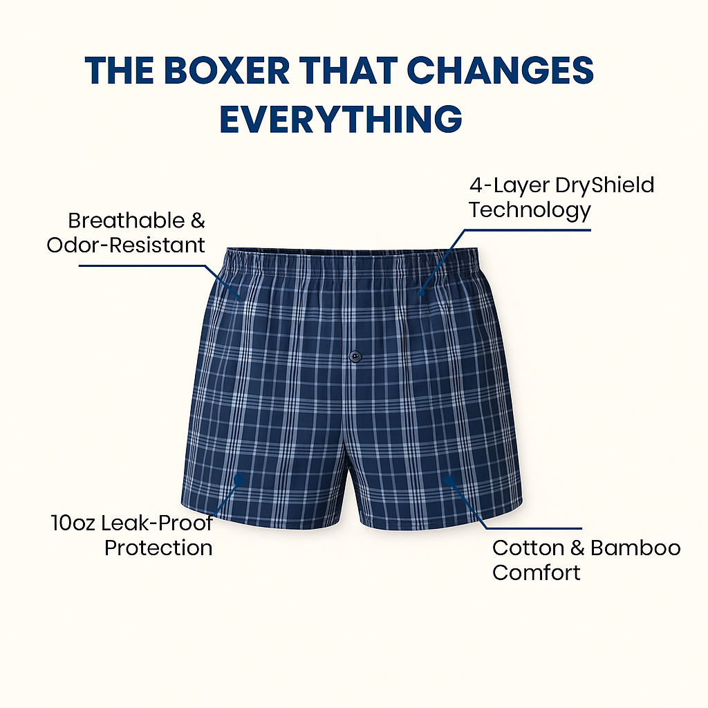 DryGuard™ Ultra Absorbent Incontinence Boxers