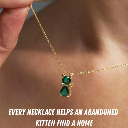 Emerald Kitten Necklace | Save A Kitten