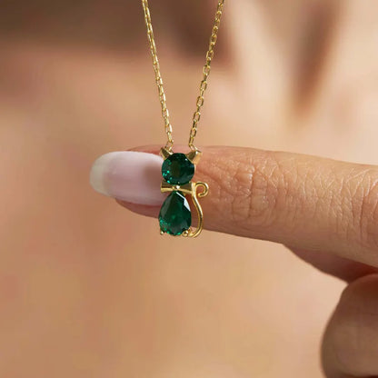 Emerald Kitten Necklace | Save A Kitten